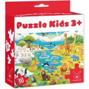 Opakowanie Puzzle 30 Kids Dzikie Zwierzęta 3+