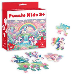 Opakowanie Puzzle 30 Kids Jednorożce 3+