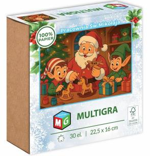 Puzzle 30 Pracownia Św. Mikołaja. Wydawca: MULTIGRA. Multiszop.pl Opakowanie Puzzle 30 Pracownia Św. Mikołaja