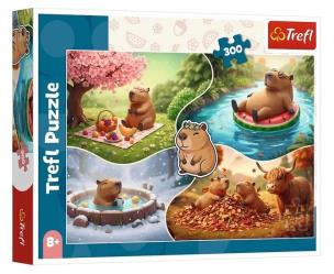 Opakowanie Puzzle 300 Cztery pory roku z kapibarami