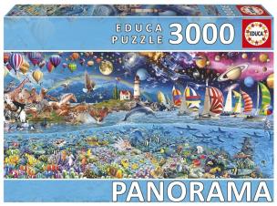 Puzzle 3000 Życie panorama. Wydawca: Educa. Multiszop.pl Opakowanie Puzzle 3000 Życie panorama