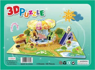 Puzzle 3D 46 Cyrk. Wydawca: O-press. Multiszop.pl Opakowanie Puzzle 3D 46 Cyrk