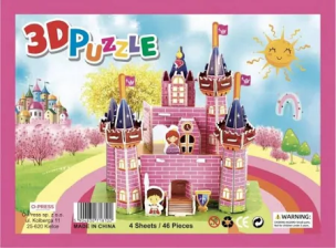 Puzzle 3D 46 Zamek. Wydawca: O-press. Multiszop.pl Opakowanie Puzzle 3D 46 Zamek