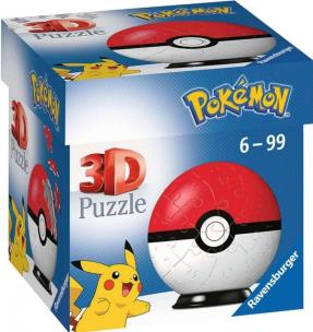 Opakowanie Puzzle 3D 54 Kula Pokemon czerwona