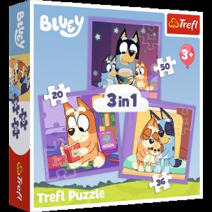 Opakowanie Puzzle 3w1 Poznaj Bluey 34898
