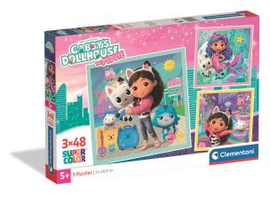 Opakowanie Puzzle 3x48 Super kolor Gabby’s Dollhouse The Movie 25002