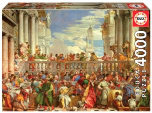Puzzle 4000 Wesele w Kanie Galilejskiej Paolo Veronese 112811. Wydawca: Educa. Multiszop.pl Opakowanie Puzzle 4000 Wesele w Kanie Galilejskiej Paolo Veronese 112811