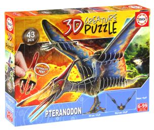 Puzzle 43 3D Dinozaury Pteranodon 112355. Wydawca: Educa. Multiszop.pl Opakowanie Puzzle 43 3D Dinozaury Pteranodon 112355