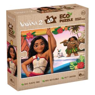 Puzzle 48 Vaiana 2 Eko dwustronne. Wydawca: Lisciani. Multiszop.pl Opakowanie Puzzle 48 Vaiana 2 Eko dwustronne