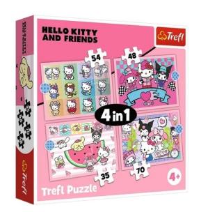 Opakowanie Puzzle 4w1 Hello Kitty Słodkie przygody TREFL