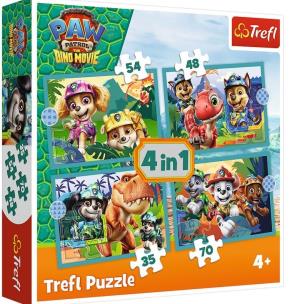 Opakowanie Puzzle 4w1 Historie z wyspy dinozaurów TREFL