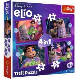 Opakowanie Puzzle 4w1 Pozaziemskie misje Elio 34665