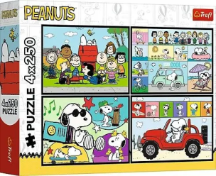 Opakowanie Puzzle 4w1 Snoopy Fistaszkowe przygody TREFL