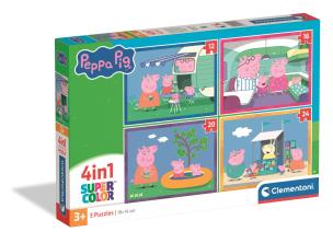 Opakowanie Puzzle 4w1 Super kolor Peppa Pig 21751