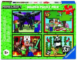 Opakowanie Puzzle 4x100 Minecraft Adventures