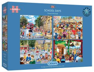 Opakowanie Puzzle 4x500  Szkolne dni 111819