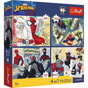 Opakowanie Puzzle 4x88el Sieć zabawy + kolekcjonerski plakat