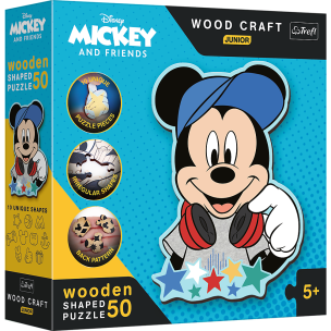 Opakowanie Puzzle 50 drewniane Wood Craft Junior W świecie Mickey 20199