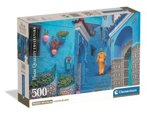 Opakowanie Puzzle 500 Compact Blue Street of Chefchaouen 35621