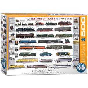 Opakowanie Puzzle 500 History of Trains 6500-0251