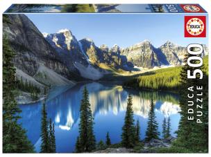 Puzzle 500 Jezioro w Kanadzie. Wydawca: Educa. Multiszop.pl Opakowanie Puzzle 500 Jezioro w Kanadzie