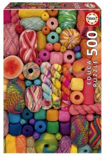 Puzzle 500 Kolorowa przędza. Wydawca: Educa. Multiszop.pl Opakowanie Puzzle 500 Kolorowa przędza