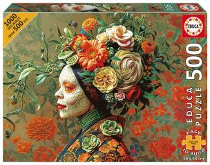 Puzzle 500 Królowa jaszczurek. Wydawca: Educa. Multiszop.pl Opakowanie Puzzle 500 Królowa jaszczurek