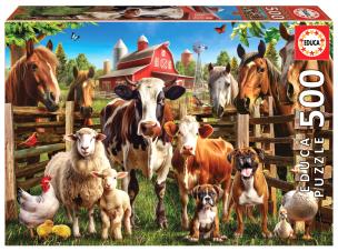 Puzzle 500 Kumple z farmy 112786. Wydawca: Educa. Multiszop.pl Opakowanie Puzzle 500 Kumple z farmy 112786