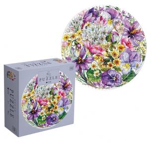 Opakowanie Puzzle 500 Round Flowers Purple Garden