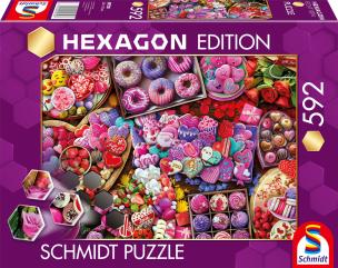 Opakowanie Puzzle 592 HEXAGON Ulubione smakołyki 114376