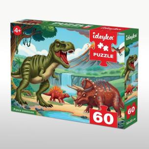 Opakowanie Puzzle 60 Drapieżne dinozaury Grałamigłówka