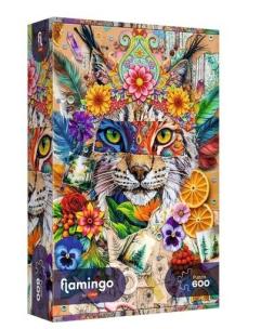 Opakowanie Puzzle 600 Flamingo - Kolaż inspiracji TREFL