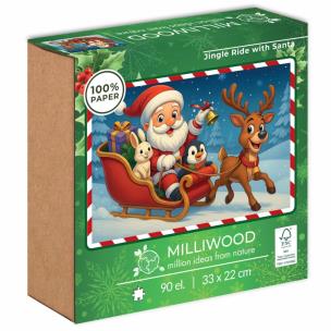 Puzzle 90 elementów Milliwood Podróż z Mikołajem. Wydawca: ALEXANDER GRY. Multiszop.pl Opakowanie Puzzle 90 elementów Milliwood Podróż z Mikołajem