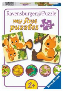 Opakowanie Puzzle 9x2 Animals and their babies