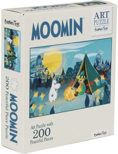 Puzzle artystyczne Muminki niebiskie 200el. Wydawca: Barbo Toys. Multiszop.pl Opakowanie Puzzle artystyczne Muminki niebiskie 200el