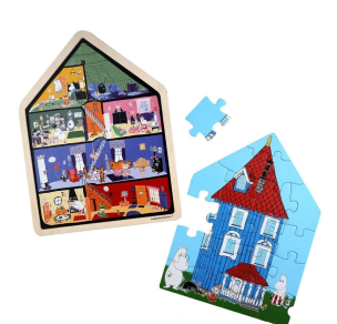 Puzzle Baby Muminki drewniane 19el. Wydawca: Barbo Toys. Multiszop.pl Opakowanie Puzzle Baby Muminki drewniane 19el