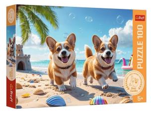 Opakowanie Puzzle Corgi - piesek 100