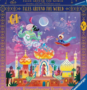 Puzzle dla dzieci: Magiczna lampa Alladyna 64el. Wydawca: Ravensburger. Multiszop.pl Opakowanie Puzzle dla dzieci: Magiczna lampa Alladyna 64el