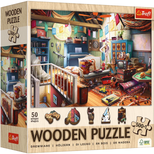Opakowanie Puzzle drewniane 500+1 Skarby na strychu TREFL