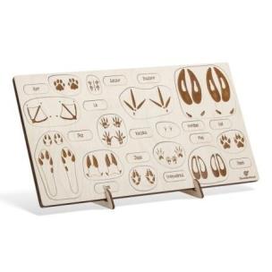 Opakowanie Puzzle drewniane - Jesteś na tropie Tropy zwierząt