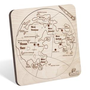 Opakowanie Puzzle drewniane Księżyc - książę wśród satelitów