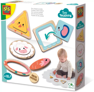 Puzzle Duo kształty. Wydawca: SES. Multiszop.pl Opakowanie Puzzle Duo kształty