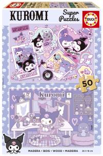 Opakowanie Puzzle Kuromi drewniane 2 x 50 el 114066