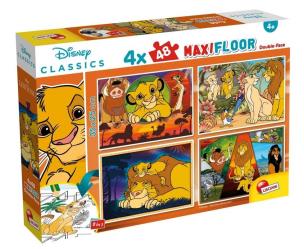 Puzzle Maxifloor 4x48 Disney Król Lew. Wydawca: Lisciani. Multiszop.pl Opakowanie Puzzle Maxifloor 4x48 Disney Król Lew