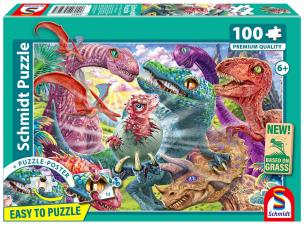 Puzzle PQ 100 Duże przygody małych dinozaurów G3. Wydawca: Schmidt. Multiszop.pl Opakowanie Puzzle PQ 100 Duże przygody małych dinozaurów G3