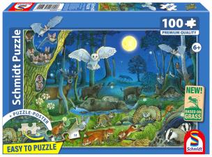 Puzzle PQ 100 Zwierzęta w lesie G3. Wydawca: Schmidt. Multiszop.pl Opakowanie Puzzle PQ 100 Zwierzęta w lesie G3