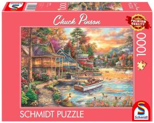 Puzzle PQ 1000 Chuck Pinson Domek na wakacje G3. Wydawca: Schmidt. Multiszop.pl Opakowanie Puzzle PQ 1000 Chuck Pinson Domek na wakacje G3
