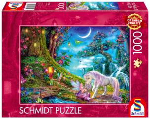 Puzzle PQ 1000 Jednorożec i wróżka. Wydawca: Schmidt. Multiszop.pl Opakowanie Puzzle PQ 1000 Jednorożec i wróżka