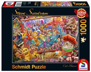 Puzzle PQ 1000 Stave Sundram Muzykalne koty G3. Wydawca: Schmidt. Multiszop.pl Opakowanie Puzzle PQ 1000 Stave Sundram Muzykalne koty G3