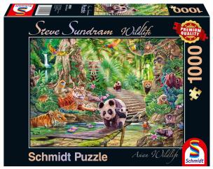 Opakowanie Puzzle PQ 1000 Steve Sundram Zwierzęta Azji G3